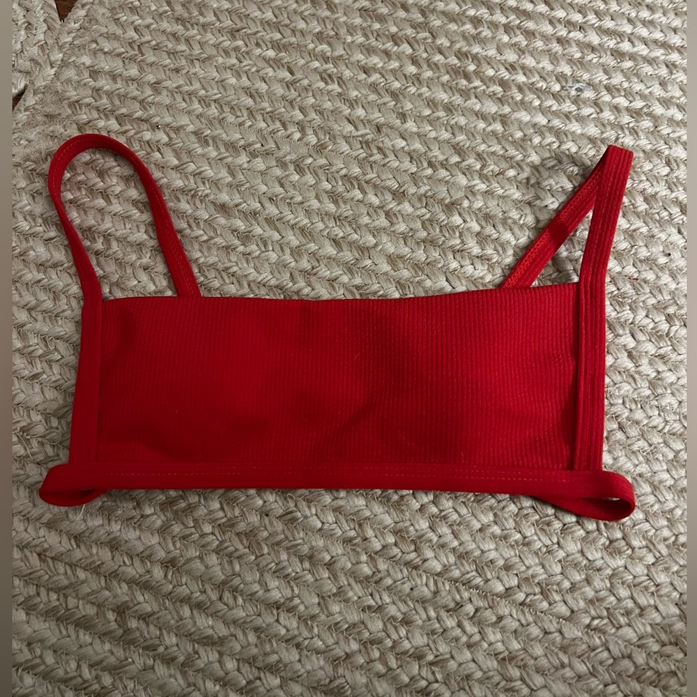 Shein red bikini top